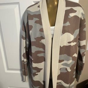 Brown & grey camouflage sweater